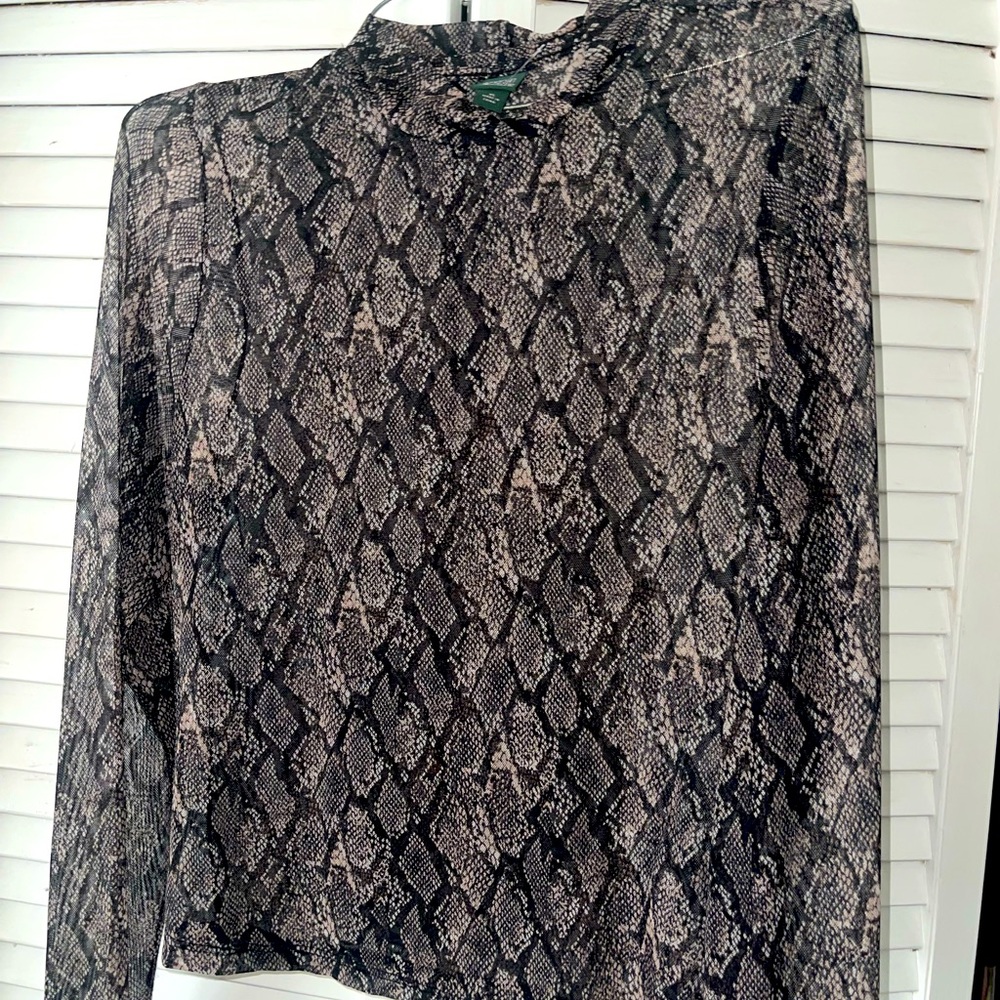 sheer snakeskin shirt